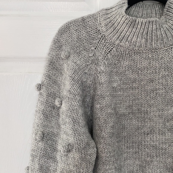 NWT CeCe gray bobble knit sweater XL - Picture 6 of 9